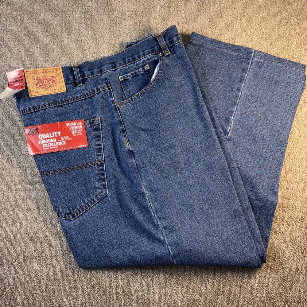 VTG 90s GB Denim Men’s Jeans 810 42x33 NWT Blue